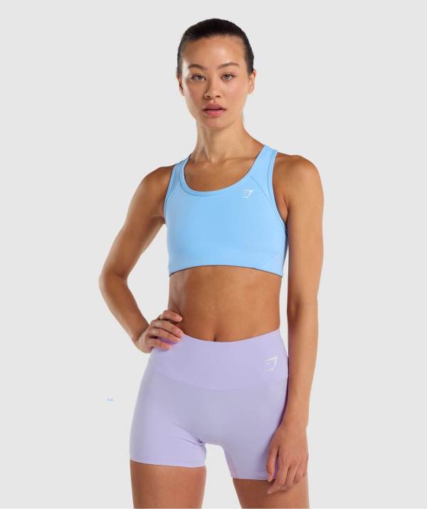 Damske Športové Podprsenky Gymshark Essential Racer Back Svetlo Modre | UT3027518